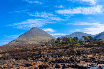 landscape blue sky clouds isle of skye