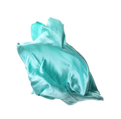 Fototapeta premium Flying fabric on white background