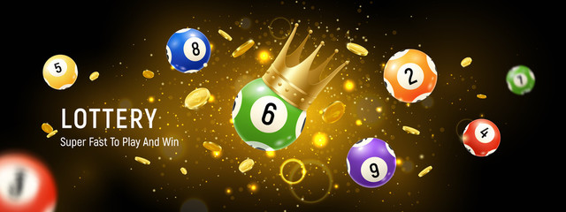 Lottery Balls Realistic Background