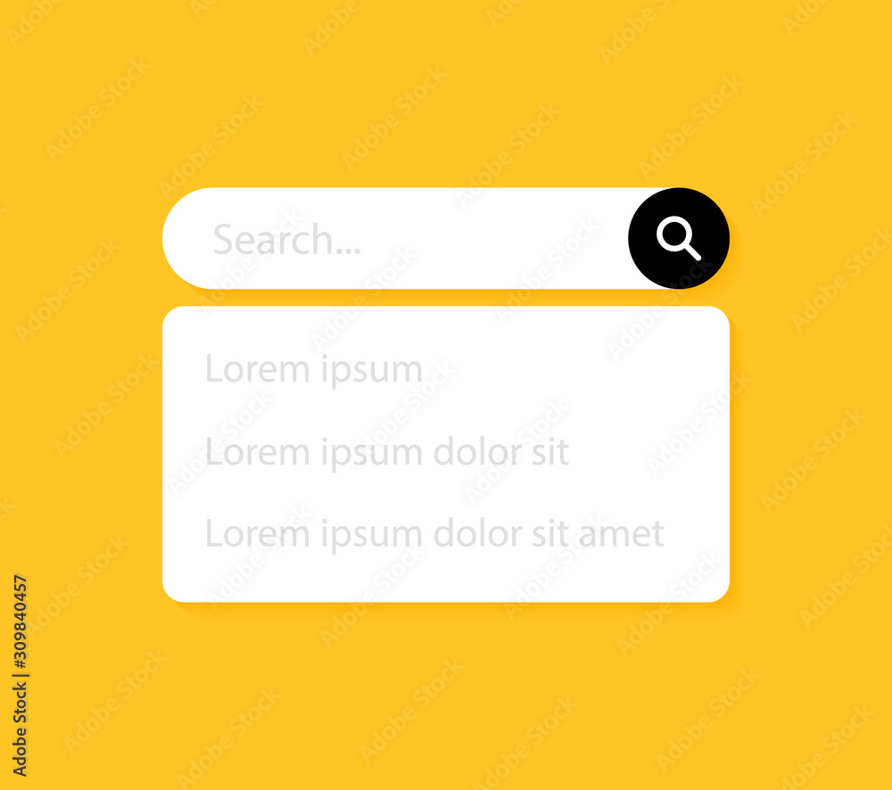 Aufkleber set search bar. web ui design element for web site or browsers. text field and search button. vector