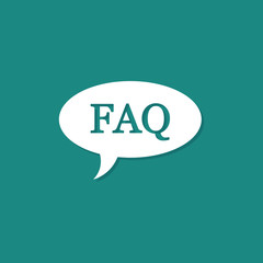 FAQ icon design isolated on white background. Vector illustration