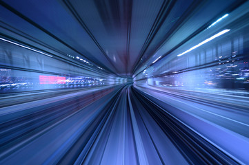 Fototapeta na wymiar abstract motion blurred long exposure train