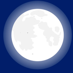 Moonlight on the sky, vector illustration