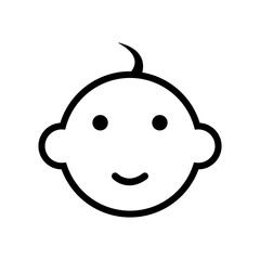 Baby icon, logo isolated on white background. Girl, boy