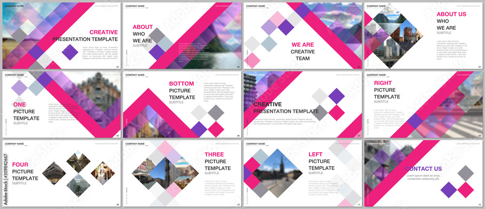 Canvas Prints minimal presentations design, portfolio vector templates with cubes, geometric abstract background. 