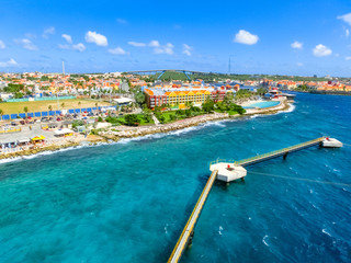 The Caribbean. The Island Of Curacao. Curacao is a tropical Paradise in the Antilles in the Caribbean sea - obrazy, fototapety, plakaty