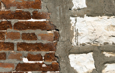 Brick and cement wall texture