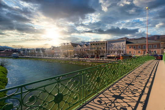 Bad Ischl bei Sonnenuntergang