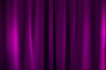 Purple theater curtain. Background from blackout curtains.