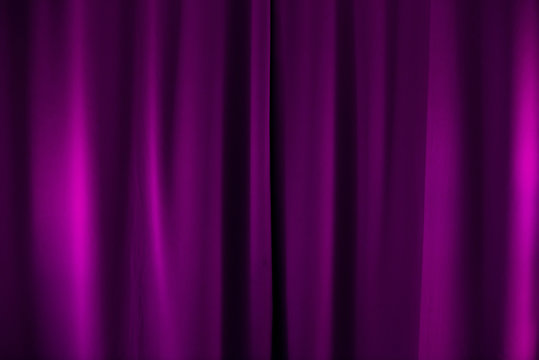 Purple Theater Curtain. Background From Blackout Curtains.