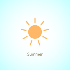 Fototapeta premium Yellow sun icon