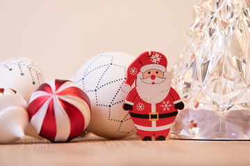  Merry Christmas - Baubles On Snow With Fir Branches