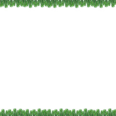 Banner with vector christmas tree branches and space for text.