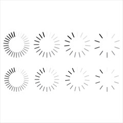 Loading icon collection set. Download icon set. Vector illustration downloads
