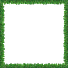 Banner with vector christmas tree branches and space for text.