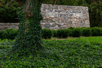 Entrance gate of fieldstone for the McMichael Canadian Art Collection in Kleinberg Ontario