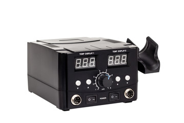 Soldering station with LED display and regulator.