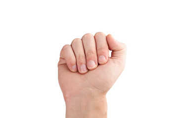 Obraz premium male person hand with long nails. men arm need nail care. male manicure concept.