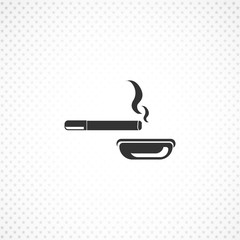 ashtray with cigar vector icon for mobile concept and web apps design