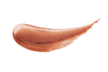 narrow brush strokes, golden nail polish, isolated element for design.