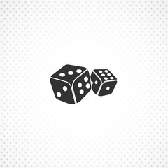 dice cubes vector icon for mobile concept and web apps design