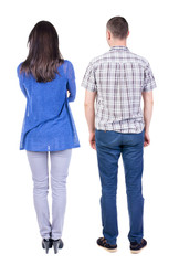 Back view of couple.