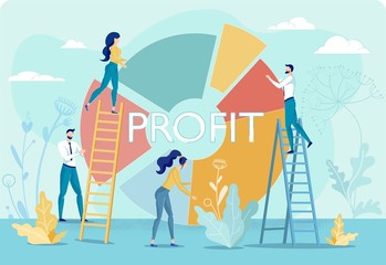 Profit Round Analytical Chart and People Team