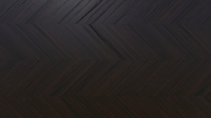 Dark parquet surface with arrow pattern planks as background texture.