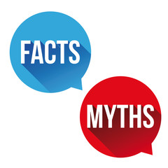 Myths Facts sign button vset
