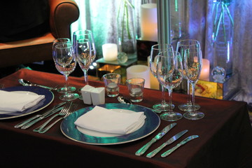 table set for dinner