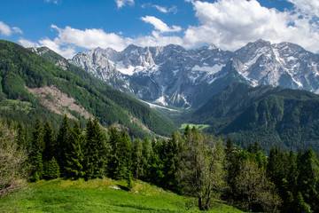 Fototapeta na wymiar Mountains Views of Jezersko, Slovenia