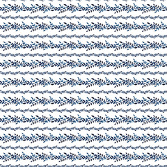 Watercolor flowers handmade in indigo. Blue flower seamless pattern. Isoleted on white background. Classic blue. Floral pattern