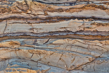 Shale wall with layers 
