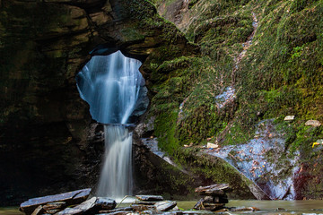 St Nectan's Kieve waterfall in Cornwall