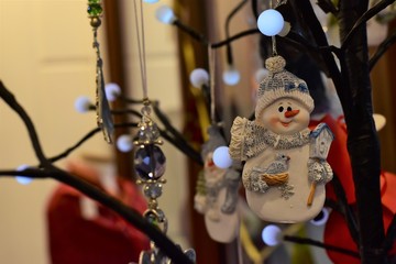 Funny Snowman As A Christmas Tree Decoration.