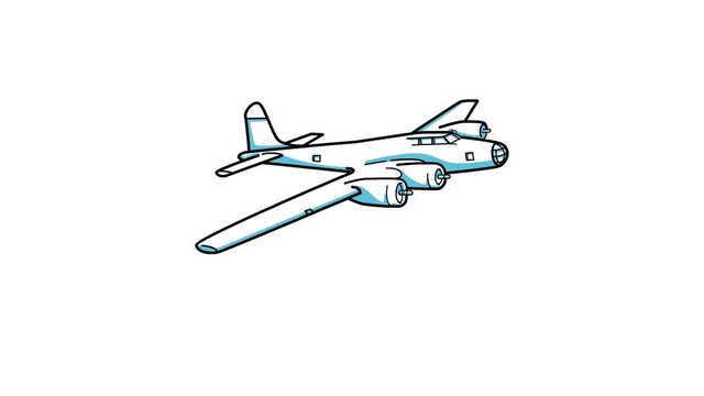 Wright Brothers day 2d animation hand written lettering. History trasnportaion heritage aircraft. Day memory aviation over century historic.