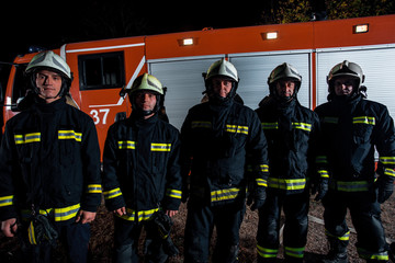 Fireman team during intervention