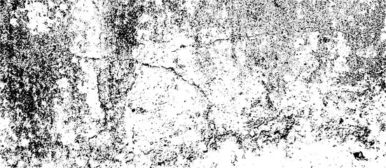 Distressed detailed overlay texture of rough surface, cracked wall, stone and old paint. Grunge horizontal background. One color graphic resource.