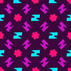 Seamless pattern with colorful geometric ornament.