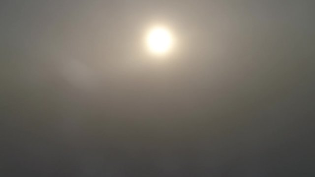 Flying trough cloudes over the city Sarajevo Bosnia and Herzegovina