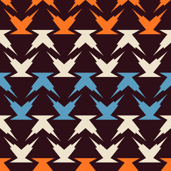 Seamless pattern with geometric ornament. Stylish abstract illustration.