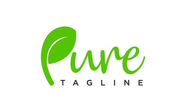 Pure logo design concept editable