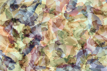 Abstract orange , blue and green background. Colorful texture. Brush strokes. Vivid stains pattern. Paint splashes. Modern painting