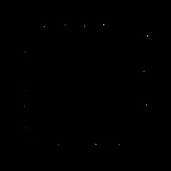 Gold Glitter Stars. Luxury Shiny Confetti.