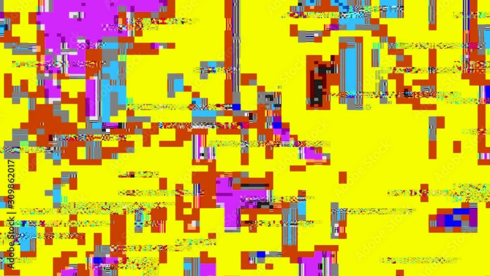 Poster digital pixel noise animation tv screen running motion background