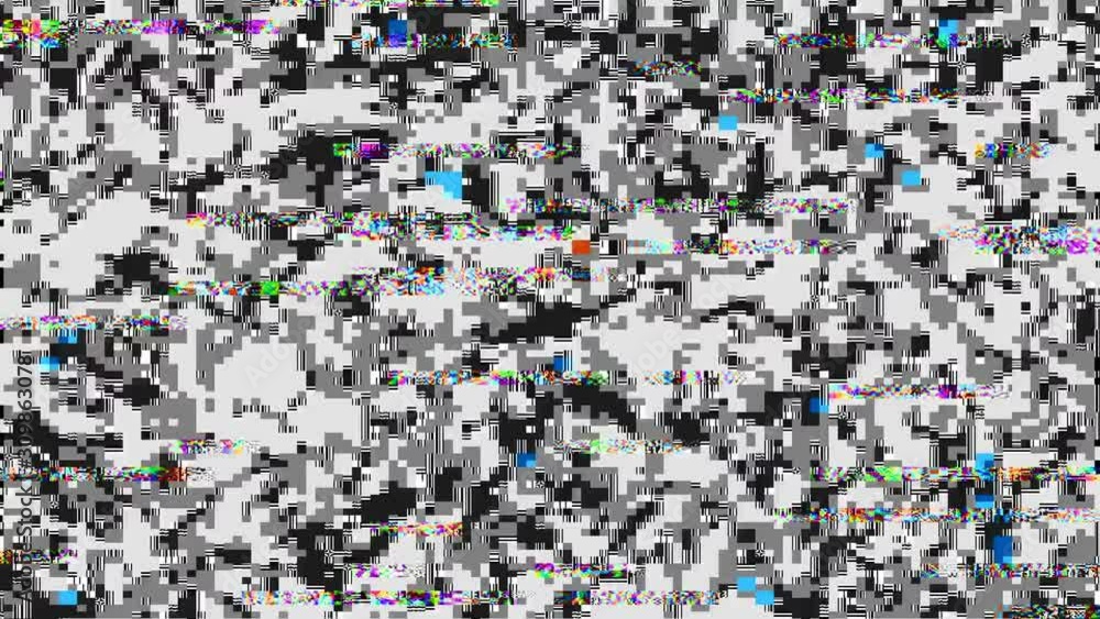 Poster digital pixel noise animation tv screen running motion background