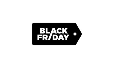 Black Friday Logo Discount Sale Promo Sticker Label Design Concept