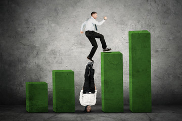 Caucasian man taking advantage of his partner