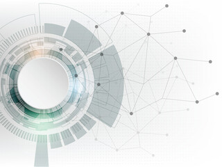High Technology Internet connection abstract concept of science, Vector illustration