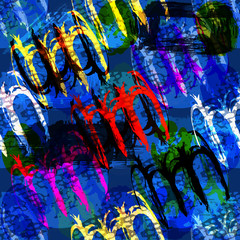 abstract color pattern in graffiti style Quality illustration for your design